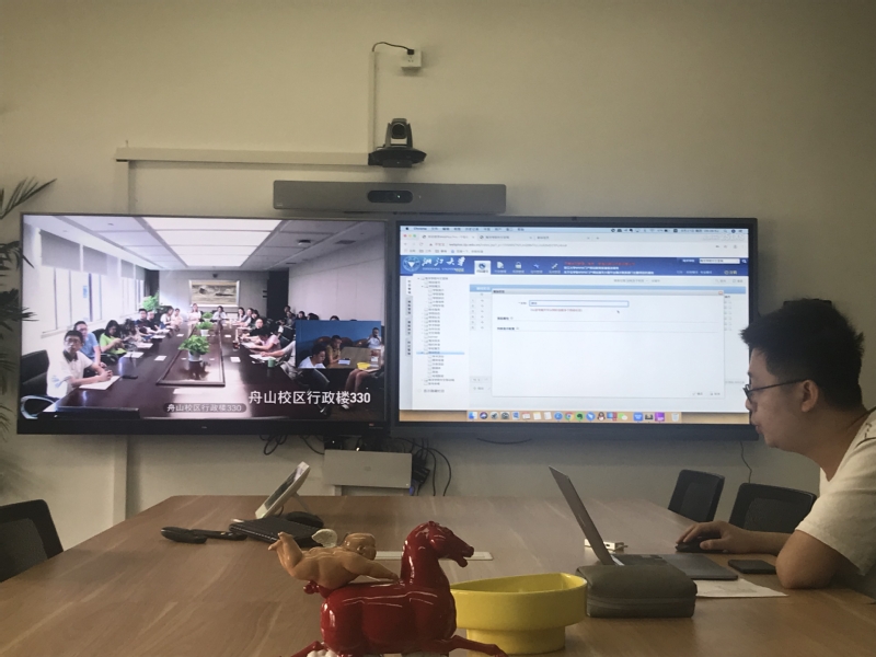 浙江大学信息技术中心为海洋学院提供远程网站群使用培训现场照片